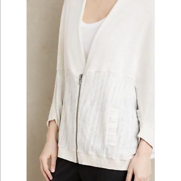 Anthropologie Moth Zip Front Cardigan Sweater Wrap - Picture 2 of 6